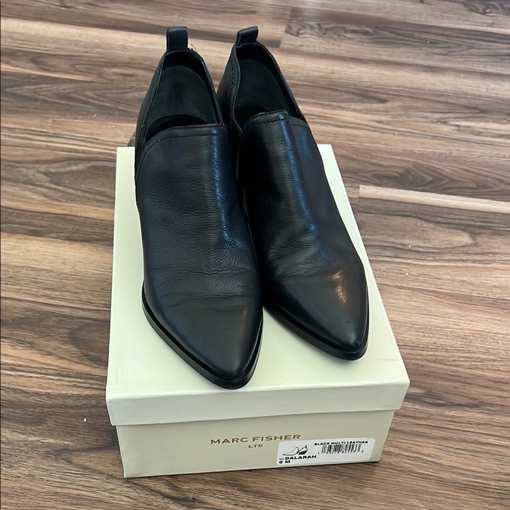 Marc Fisher Men's Classic Black Leather Loafers